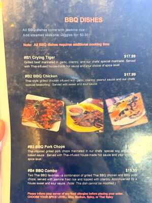 Saigon -2- Siam Bistro menu 10